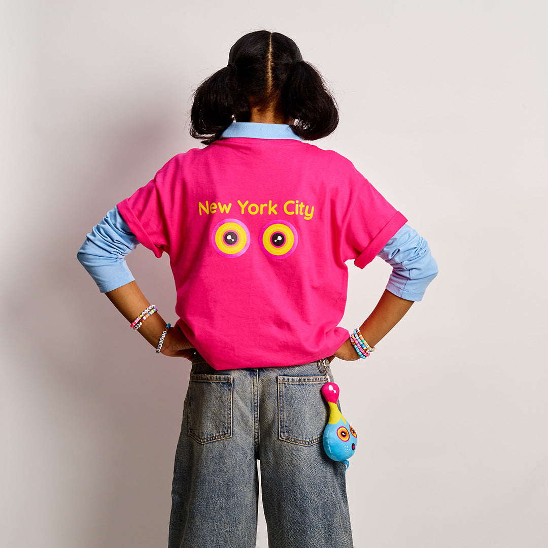 Magenta Sloomoo New York Youth T-Shirt