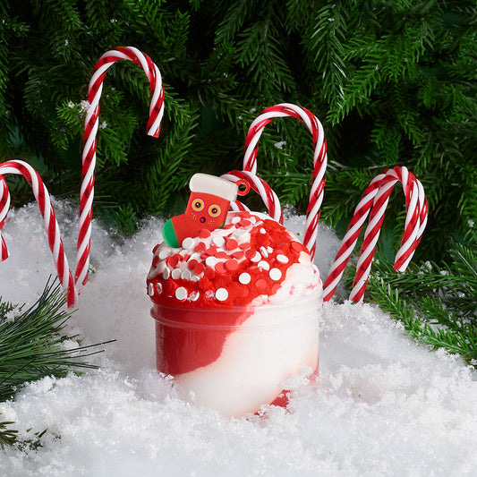 Candy Cane Fudge Slime