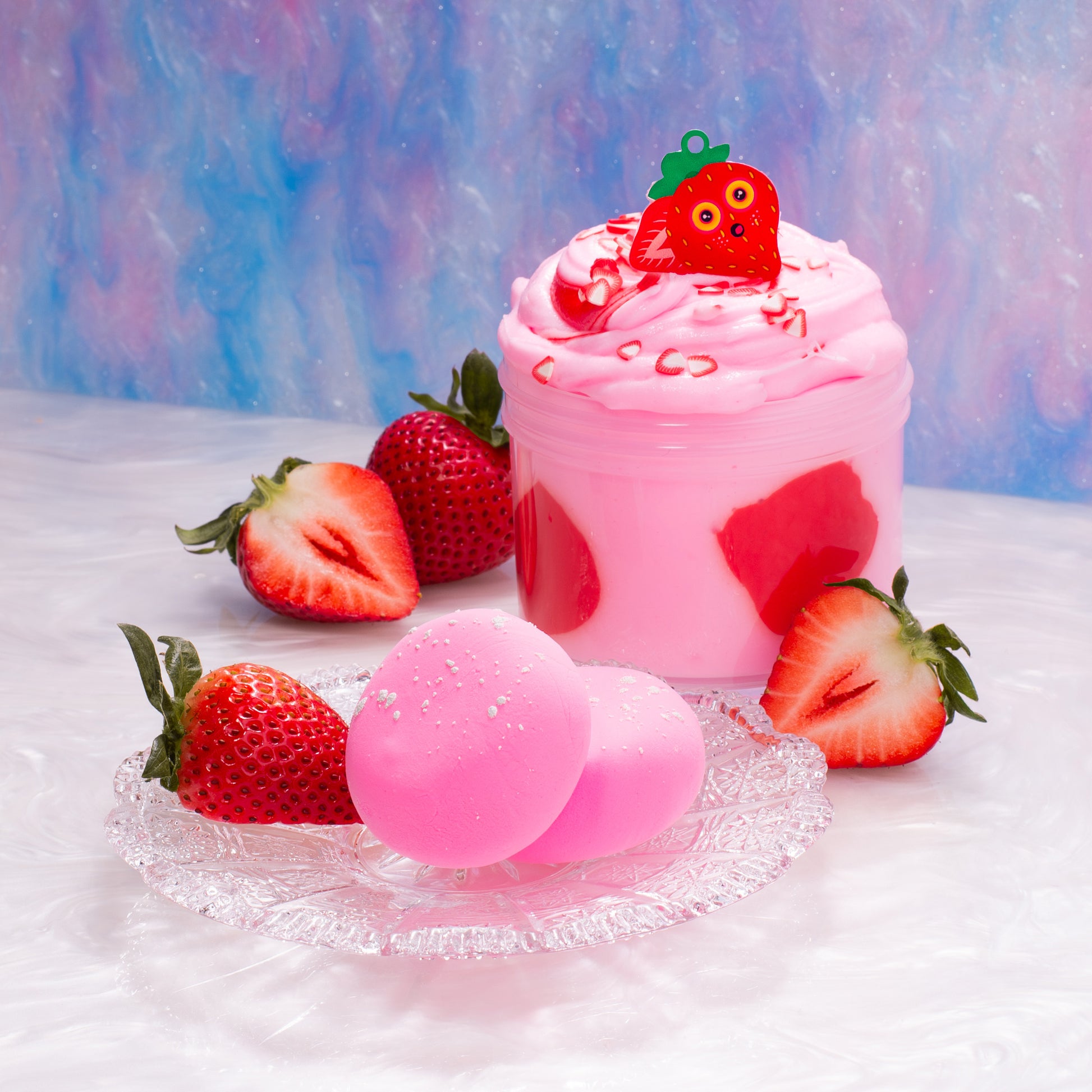 Sloomoo slime Strawberry Mochi
